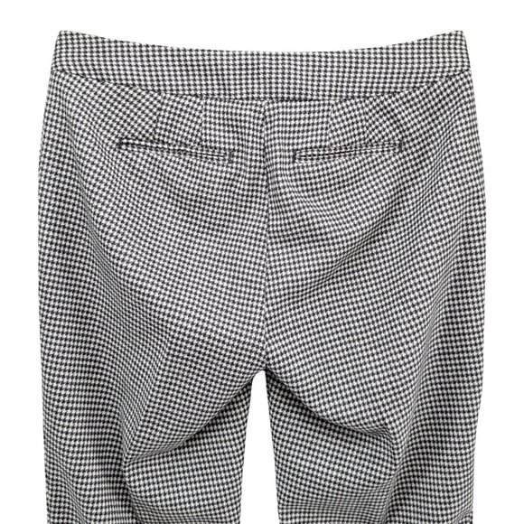 Talbots Hampshire Pants Womens Black Cream Houndstooth Flat Front Size 4P - Picture 4 of 11